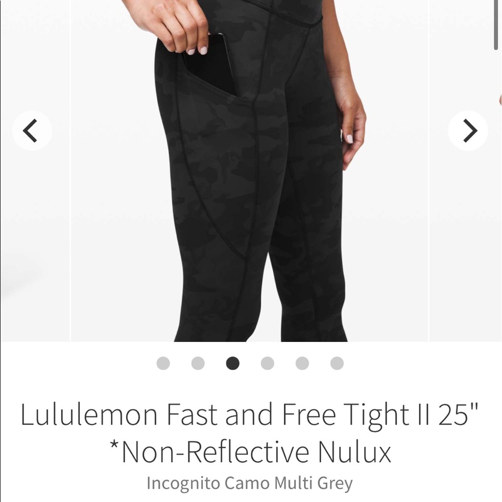 Lululemon fast and free 25” size 6